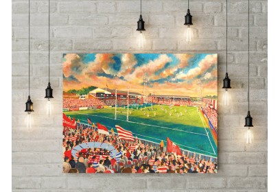 Wigan Warriors RLC Central Park Stadium Wall Art Canvas
